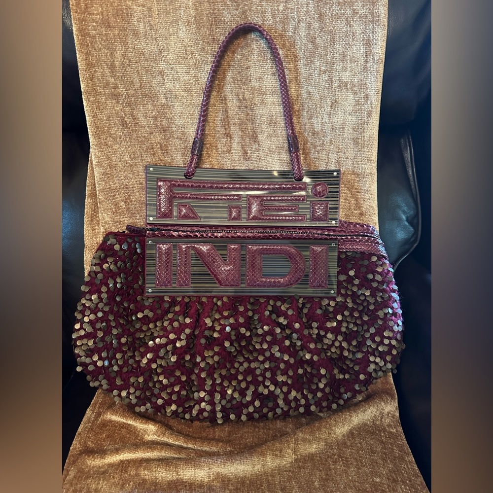 Amazing and Rare Embellished 2007 Collection Fendi Convertible Bag
